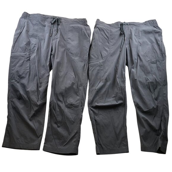 L.L. Bean Mens Pants Size XL Lot of Two Straight Drawstring Outdoors Casual Gray - Picture 1 of 12